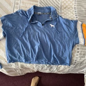 Pink brand crop sweatshirt